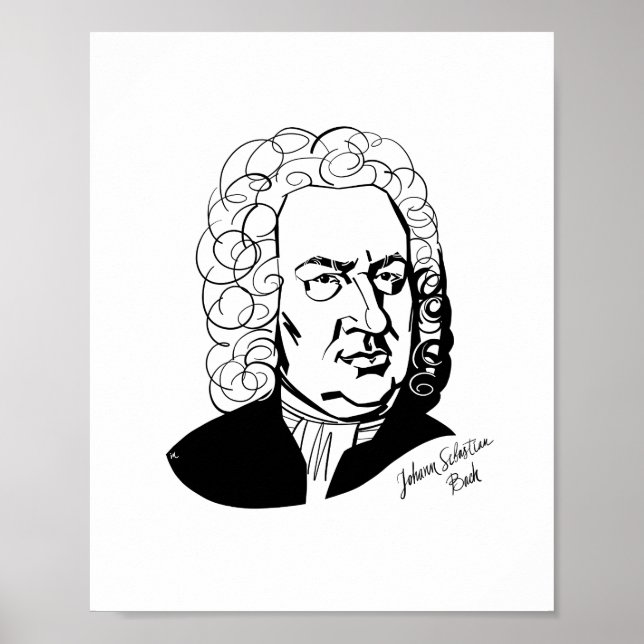 Póster Johann Sebastian Bach (Frente)