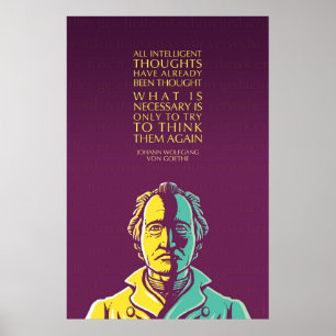 Póster Johann W von Goethe Inspiradora cita: Pensamientos