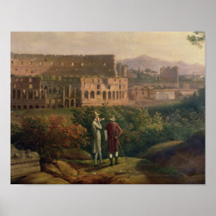 Póster Johann Wolfgang von Goethe  visiting the