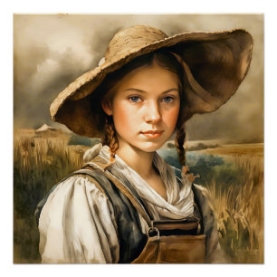 Póster "Johanna", "Chica de la granja"