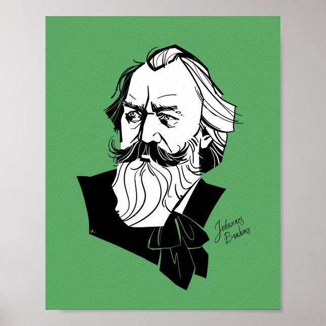 Póster Johannes Brahms (Frente)
