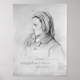 Póster Johannes Brahms, de 20 años, 1853