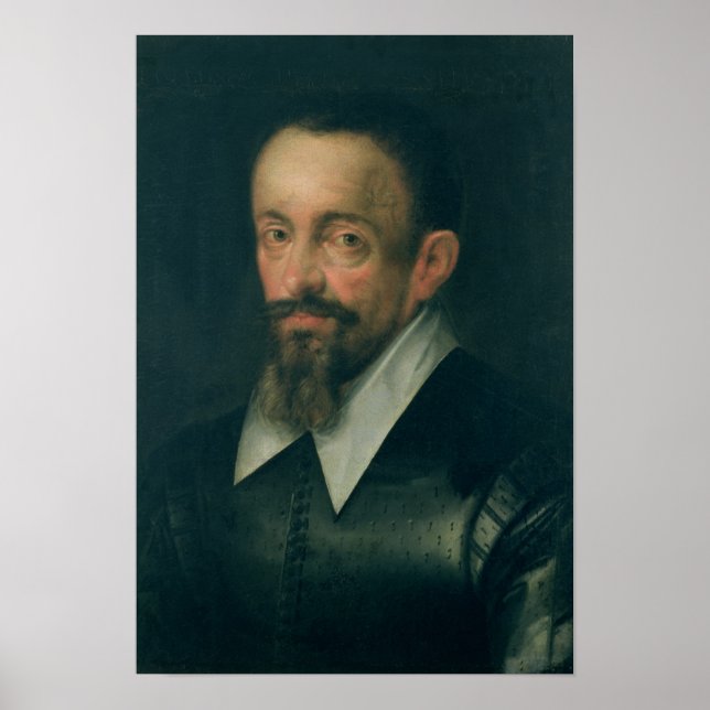 Póster Johannes Kepler , astrónomo, c.1612 (Frente)