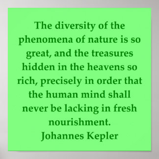 Póster Johannes Kepler quote