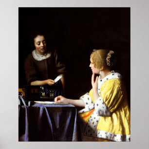 Póster Johannes Vermeer - Ama y criada