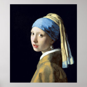 Póster Johannes Vermeer Chica con Pearl Earring