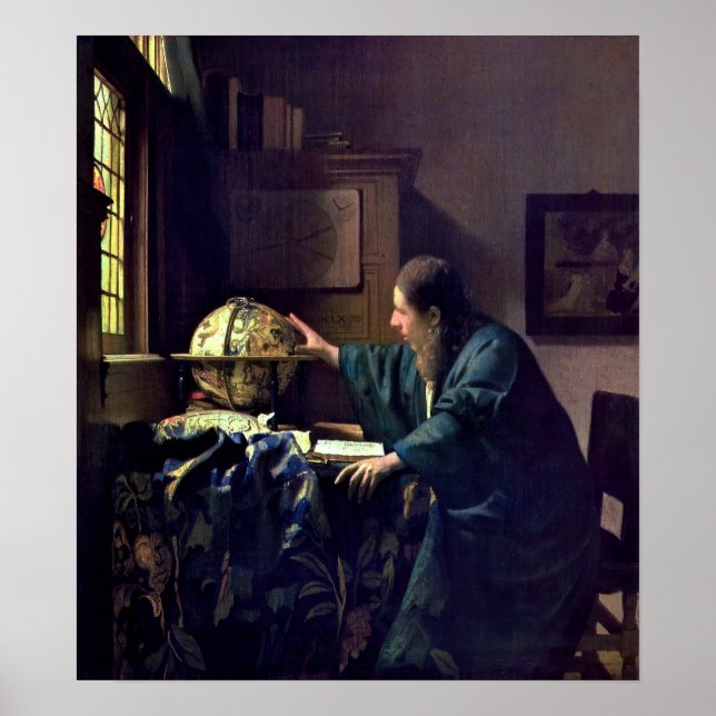 Póster Johannes Vermeer - El astrónomo (Frente)