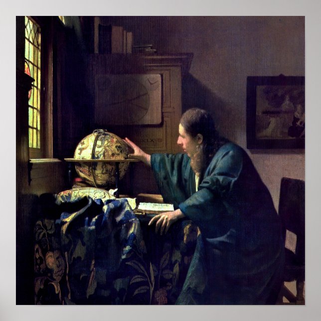 Póster Johannes Vermeer - El Astrónomo (Frente)