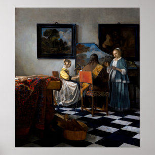 Póster Johannes Vermeer - El concierto