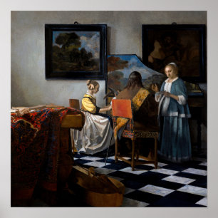 Póster Johannes Vermeer - El concierto