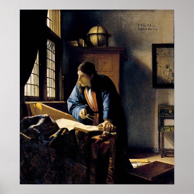 Póster Johannes Vermeer - El geógrafo (Frente)