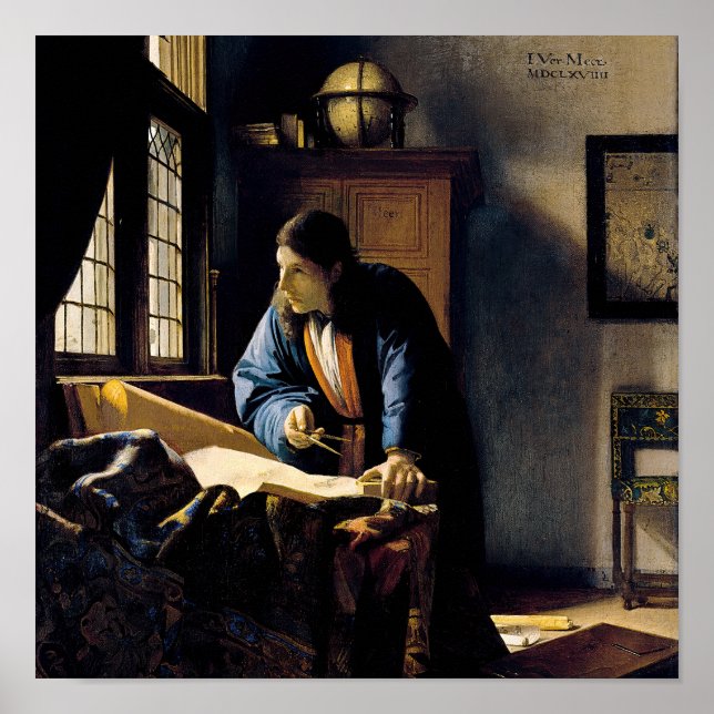 Póster Johannes Vermeer - El geógrafo (Frente)