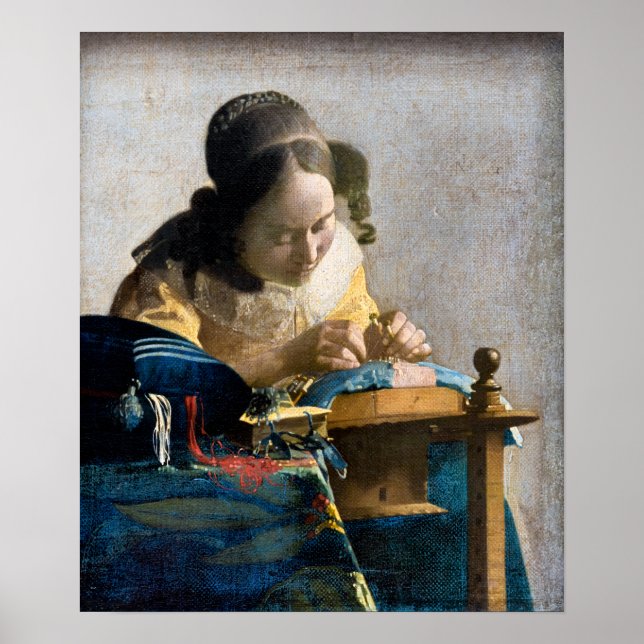 Póster Johannes Vermeer - El Lacemaker (Frente)