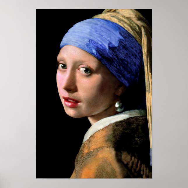 Póster Johannes Vermeer Girl with a Pearl Earring (Frente)