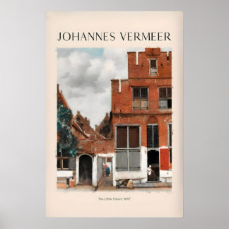 Póster Johannes Vermeer La calle pequeña Escena de Delft6