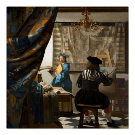 Póster Johannes Vermeer - La historia de la pintura