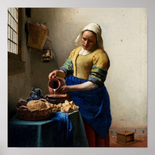 Póster Johannes Vermeer - La Milkmaid