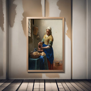 Póster Johannes Vermeer, La Milkmaid