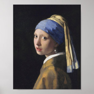 Póster Johannes Vermeer - The Girl With A Pearl Earring
