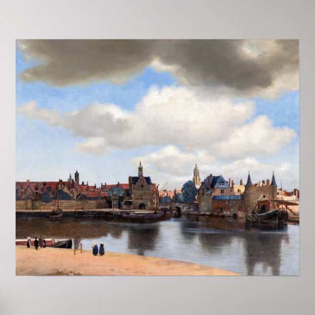 Póster Johannes Vermeer - Vista de Delft (Frente)