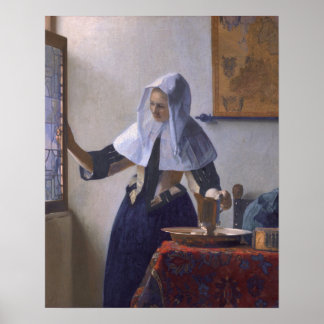 Póster Johannes Vermeer, Young Woman with a Water Jug