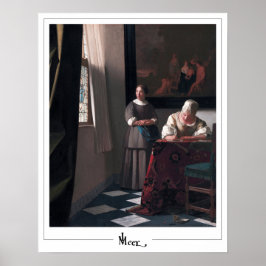 Póster Johannes Vermeer Zedign Art Poster #18
