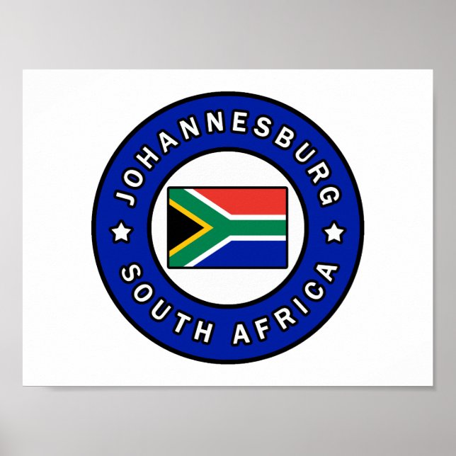 Póster Johannesburgo Sudáfrica (Frente)