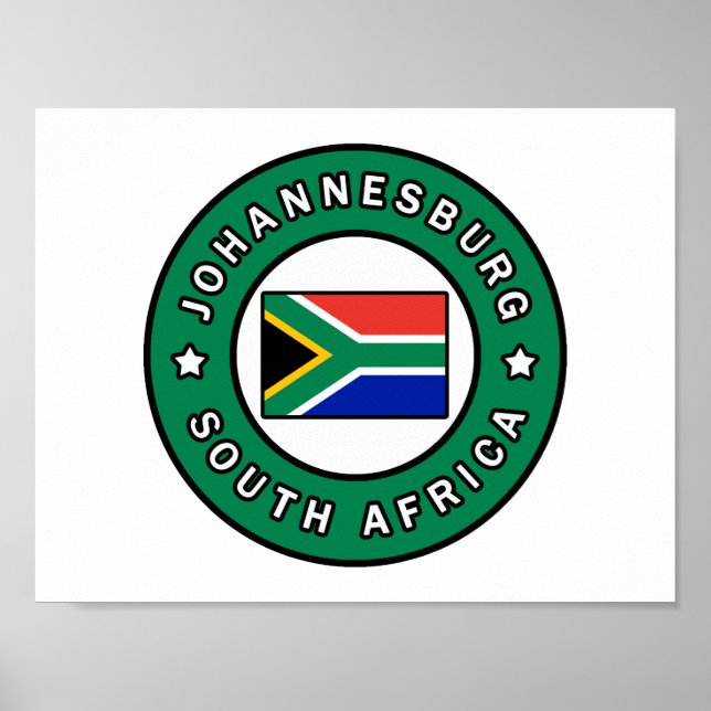Póster Johannesburgo Sudáfrica (Frente)