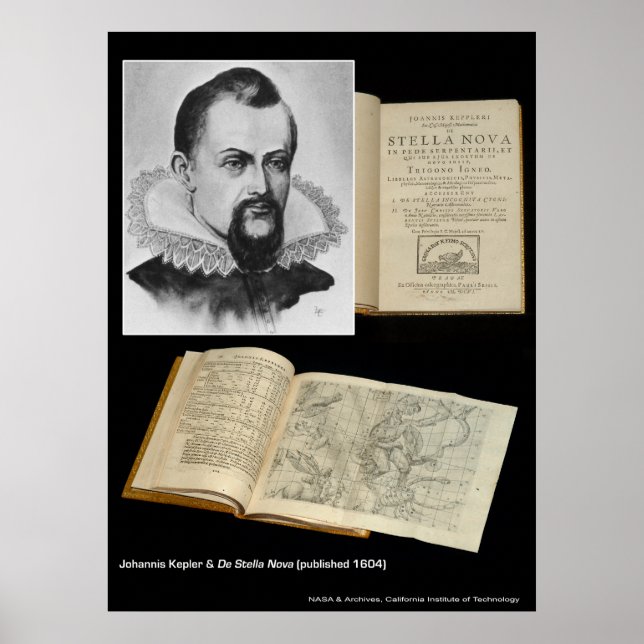 Póster Johannis Kepler y De Stella Nova (Frente)