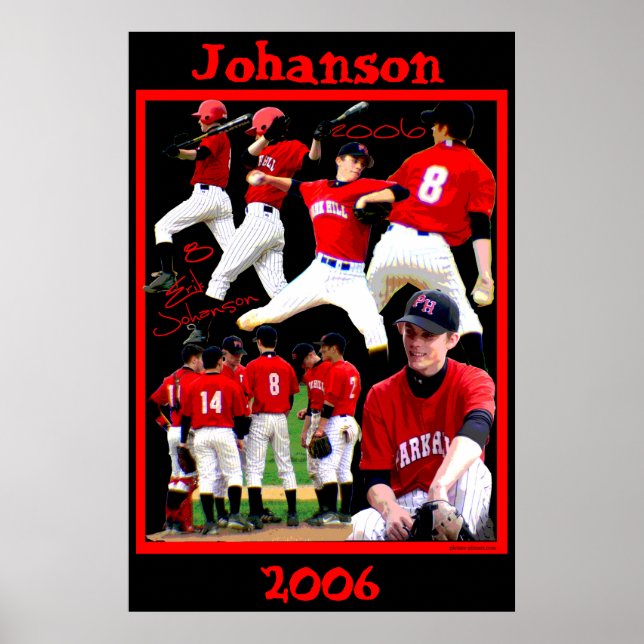 Póster Johanson Freshman Poster de Béisbol (Frente)