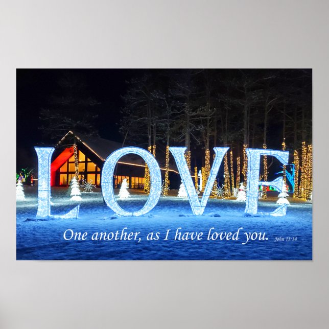Póster John 13:34, Love in Lights (Frente)