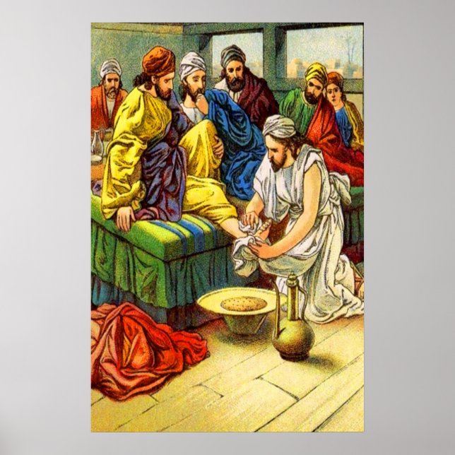 Póster John 13:4-17 Washing the Disciples' Feet poster (Frente)