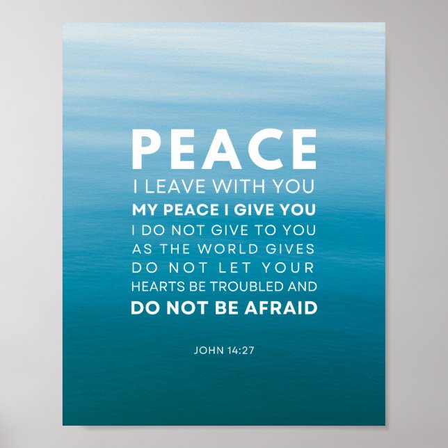 Póster John 14:27 Paz te dejo (Frente)