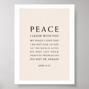 Póster John 14:27 Paz te dejo