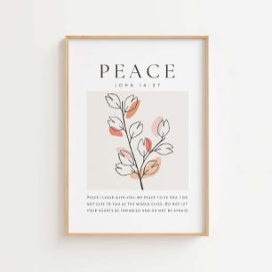 Póster John 14:27 Paz te dejo