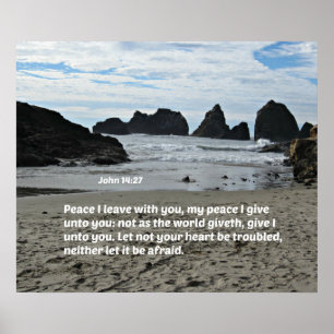 Póster John 14:27 Paz te dejo, mi paz doy