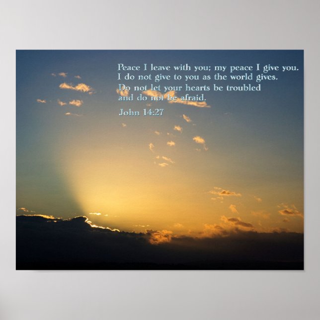 Póster John 14:27 Sunrise (Frente)