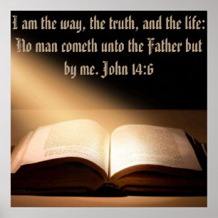 Póster John 14:6 Poster de pared 24+24
