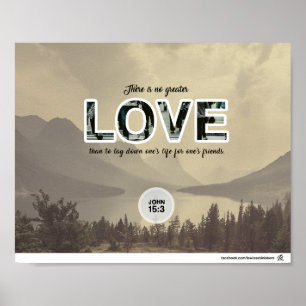 Póster John 15:13 - No hay mayor amor