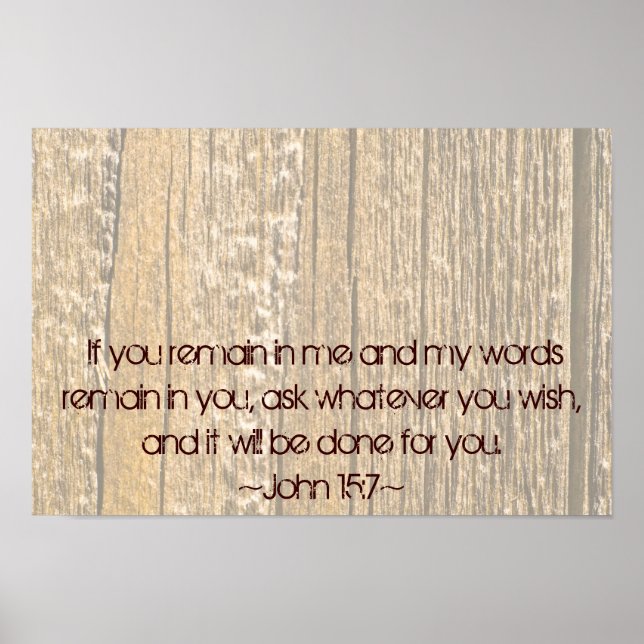 Póster John 15:7 (Frente)