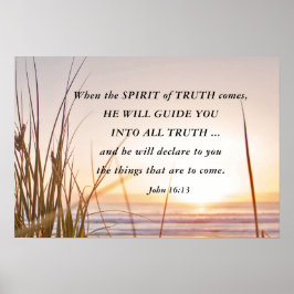 Póster John 16:13 Spirit of Truth Will Guide You, Ocean