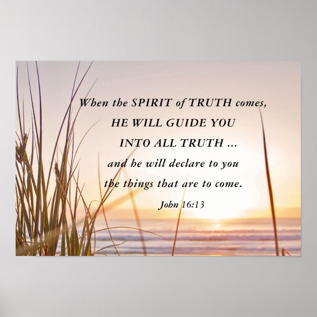 Póster John 16:13 Spirit of Truth Will Guide You, Ocean (Frente)