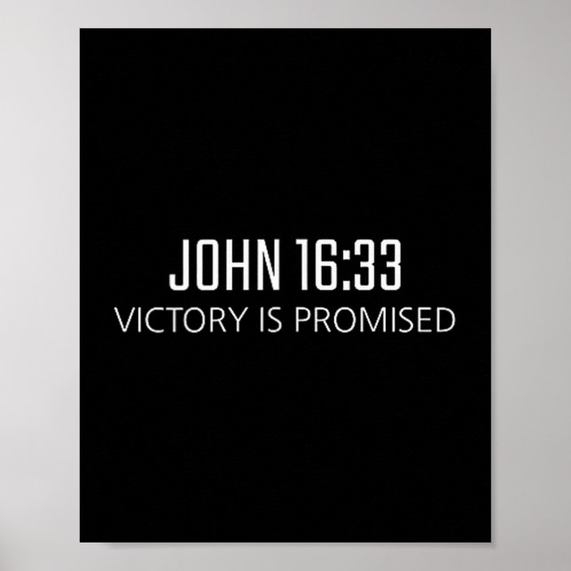 Póster John 16_33 - Victory Is Promised Bible Religious V (Frente)