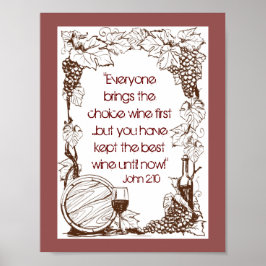 Póster John 2:10 ¡Has guardado el mejor vino hasta ahora!