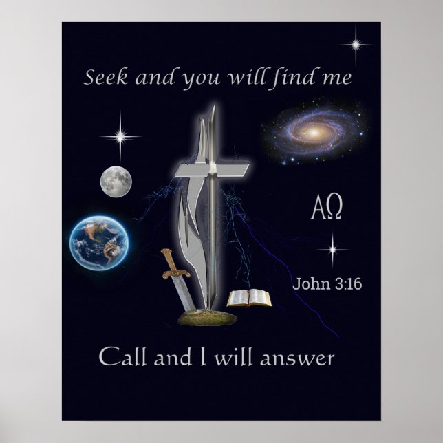 Póster John 3:16   (Frente)