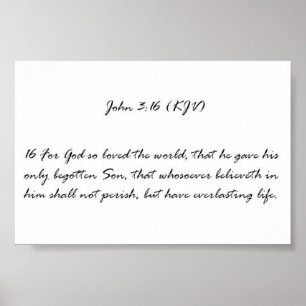 Póster John 3:16 (KJV)