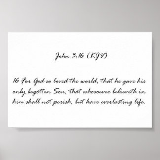 Póster John 3:16 (KJV)