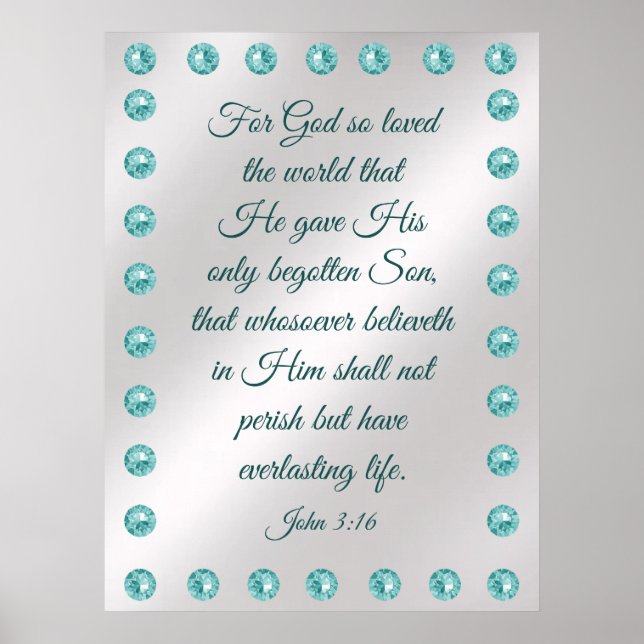 Póster John 3:16 Poster (Frente)