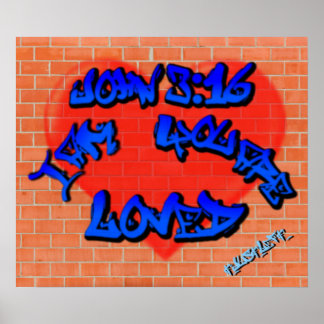 Póster John 3:16 Poster de graffitis