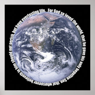 Póster John 3:16 Poster de la Tierra